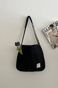 Black Without Accessories Rope Hand Bag Bag
