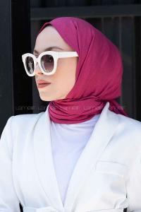 Plum Cotton Fabric Viscose Fabric Straight Shawl