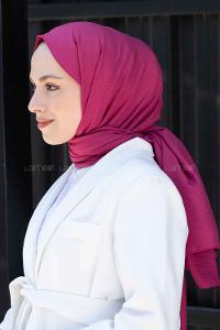 Plum Cotton Fabric Viscose Fabric Straight Shawl