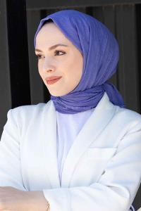 Lamelif Bambu Şal Mavi