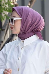 Lamelif Keten Eşarp Menekşe