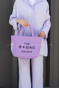 Lamelif B+bag Kanvas Kadın Çapraz Çanta Lila