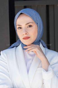 Lamelif Bambu Eşarp Gök Mavi