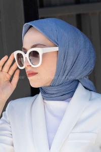 Lamelif Bambu Eşarp Gök Mavi