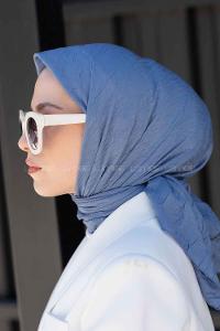 Lamelif Bambu Eşarp Gök Mavi