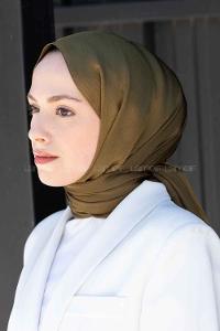 Lamelif Janjan Şal Asker Yeşili