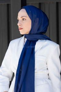 Lamelif Janjan Şal Gece Mavisi