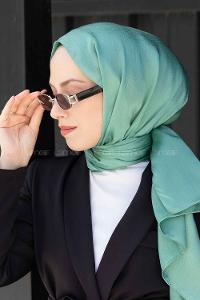 Lamelif Janjan Şal Mint Yeşili