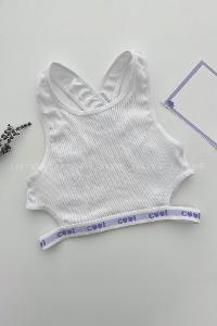 White Cotton Without Underwire Unsupport Bralet