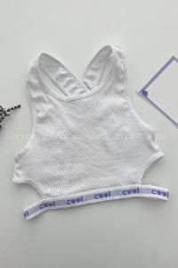 White Cotton Without Underwire Unsupport Bralet