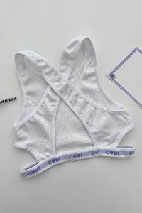 White Cotton Without Underwire Unsupport Bralet