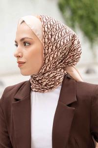 Puppies Mouth Crepe Fabric Striped Shawl