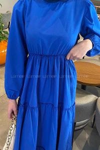 Saxe Crew Neck Cotton Unprinted Dresess