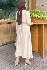 Modalamelif Yarasa Kol Prenses Elbise Taş