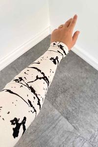 White-1 Medium Crew Neck Long Arm Combed Fabric Body