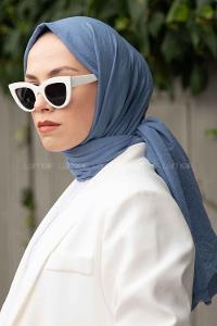 Sky Blue Cotton Fabric Viscose Fabric Straight Shawl