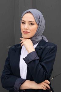 Lamelif Soft Touch Şal Koyu Gri