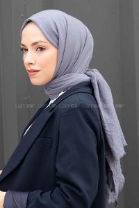 Lamelif Soft Touch Şal Koyu Gri