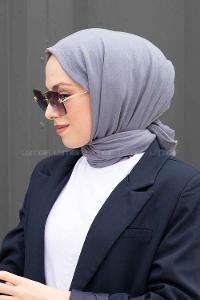 Lamelif Soft Touch Şal Koyu Gri