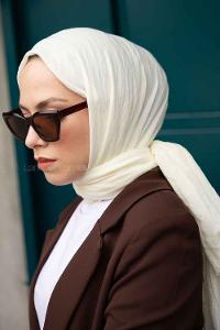 Lamelif Soft Touch Şal Krem