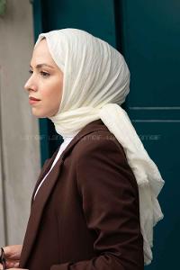 Lamelif Soft Touch Şal Krem