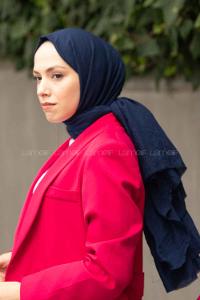 Navy Blue Cotton Fabric Viscose Fabric Straight Shawl