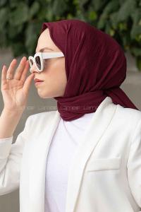 Plum Cotton Fabric Viscose Fabric Straight Shawl