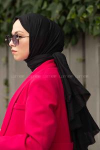 Black Cotton Fabric Viscose Fabric Straight Shawl