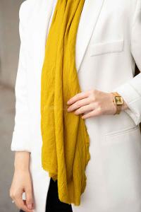 Oil Green Cotton Fabric Viscose Fabric Straight Shawl