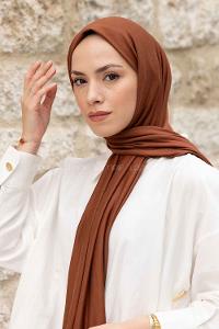 Lamelif Sütlü Kahve Penye Şal