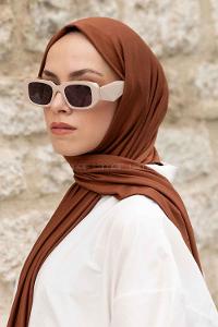 Lamelif Sütlü Kahve Penye Şal