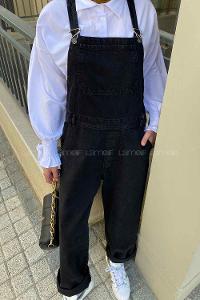 Smoked Normal Neck Denim Unprinted Overalls