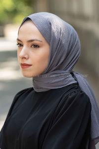 Lamelif Mio Caz Şal Koyu Gri