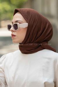 Lamelif Soft Touch Eşarp Kahverengi