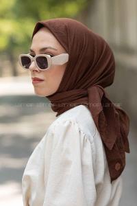 Lamelif Soft Touch Eşarp Kahverengi