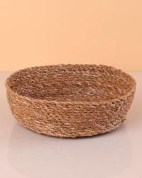 Lamelif Hasır Yuvarlak Sepet