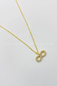 Gold Gold Silver Straight Necklace