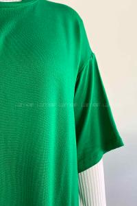 Lamelif Gratuit Düz Penye Yeşil