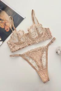 Lamelif Brode Tül Dantelli Nakışlı Takım