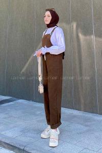 Lamelif Ön Kanguru Cepli Rahat Kesim Tulum Acı Kahve