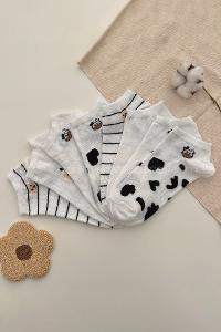 Lamelif  4li Sevimli Patik Çorap