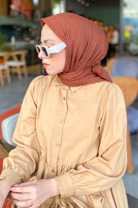 Lamelif Bürümcük Eşarp Sütlü Kahve