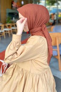 Lamelif Bürümcük Eşarp Sütlü Kahve