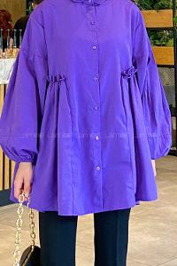 Modalamelif Lopez Balon Kol Tunik Mor