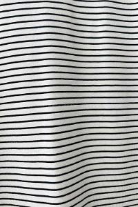 White Black Turtle Neck Short Arm Combed Fabric Body