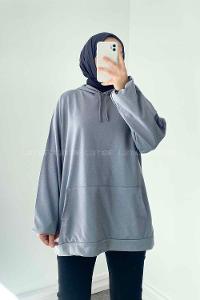 Smoked Hood Neck Sweatshirt