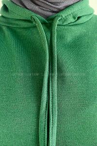 Emerald Green Hood Neck Sweatshirt