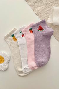 Lamelif 4lü Meyve Yarım Konç Çorap
