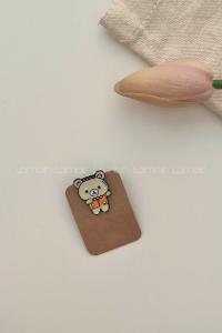 Lamelif Ayıcık Demir Broş