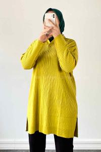 Modalamelif Chloe Fitilli Tunik  Yağ Yeşili